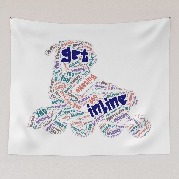 Item preview, Inline Skating Wordcloud for Lighter Backgrounds designed and sold by WordsYouLove.