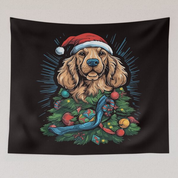 Item preview, Christmas Cocker Spaniel designed and sold by creativellashop.
