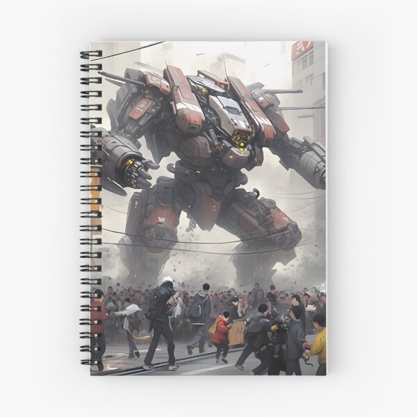 Item preview, Mech attacking a city art designed and sold by TheArtistOf2022.