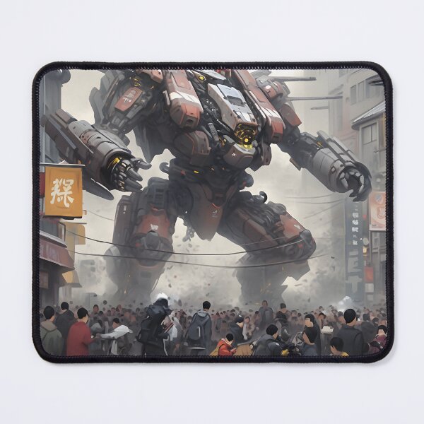 Item preview, Mech attacking a city art designed and sold by TheArtistOf2022.