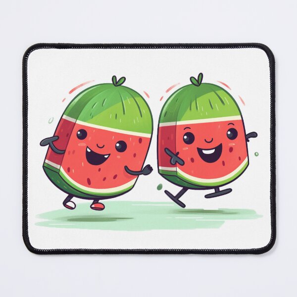 Item preview, Tiny sweet watermelon pieces are playing holding hands designed and sold by omerfdln34.