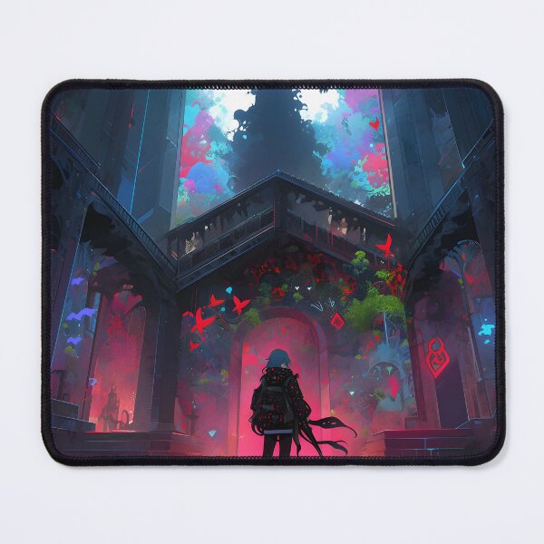 Item preview, Anime fighter girl in Cathedral with candles art designed and sold by TheArtistOf2022.