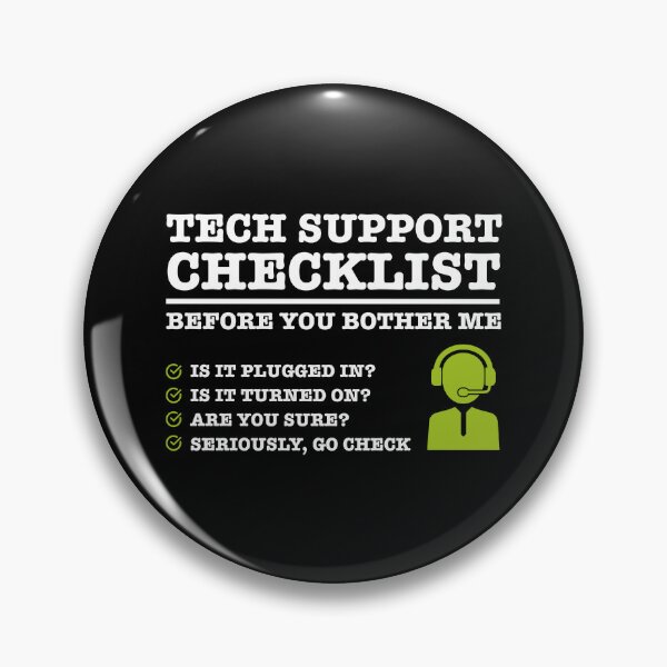 Item preview, Tech Support IT funny Checklist designed and sold by w1ckerman.