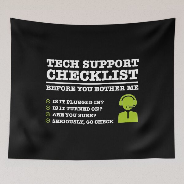 Item preview, Tech Support IT funny Checklist designed and sold by w1ckerman.