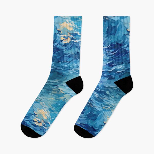 Item preview, Impressionist Ripples: Iridescent Blue Water Surface designed and sold by polonuim210.