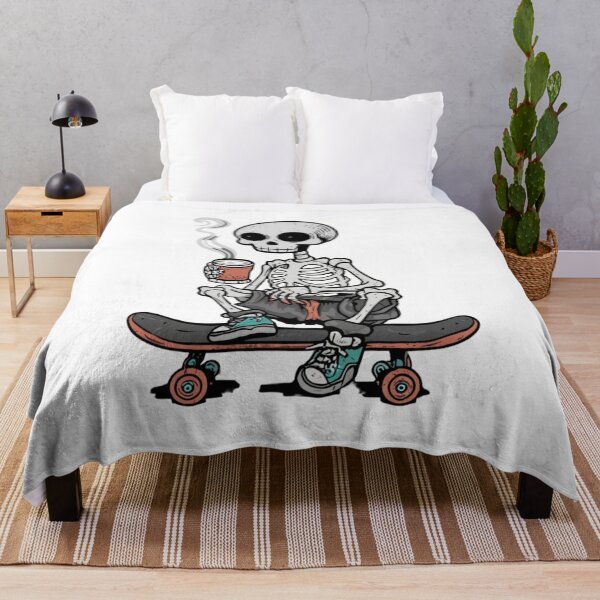 Item preview, Skelly on a Skateboard Drinking Coffee designed and sold by PulseGraph.