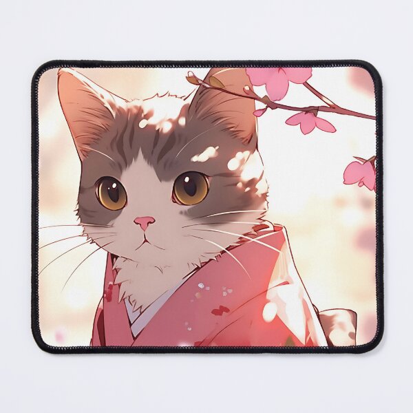 Item preview, Cute Adorable Cat wearing a Kimono - Anime Wallpaper designed and sold by KAIGAME Art.