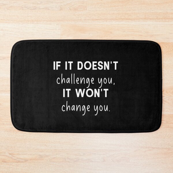 Item preview, If it doesn't challenge you it won't change you quote - gym rat saying fitness yoga work out motivational designed and sold by Jesticker.