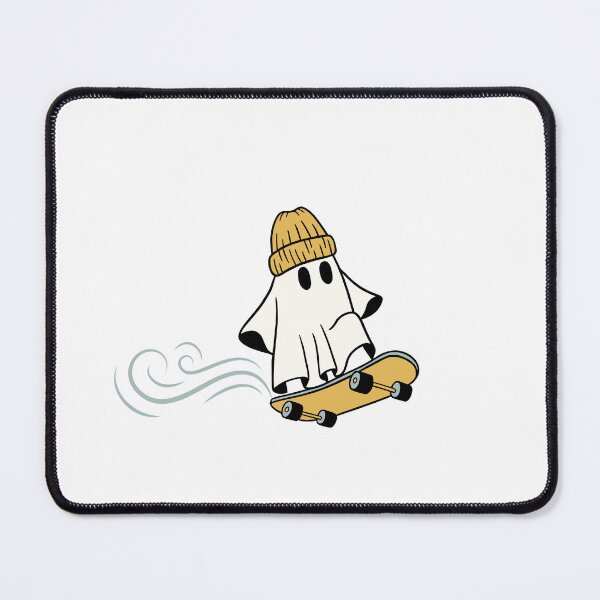 Item preview, cute sheet ghost on a skateboard with a hat designed and sold by Alyn8.