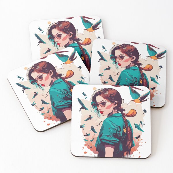 Item preview, Girl and her birds designed and sold by Ketique.