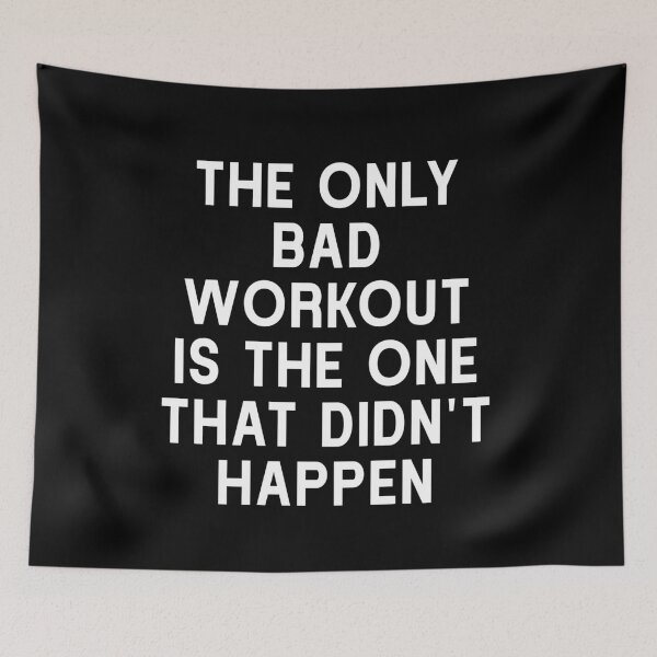 Item preview, The only bad workout is the one that didn't happen quote - gym rat saying fitness yoga work out motivational designed and sold by Jesticker.