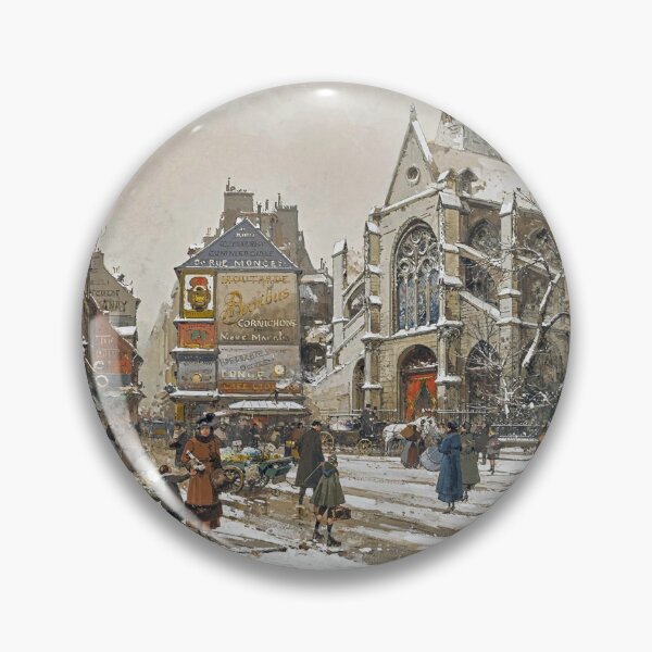 Item preview, Eglise Saint Medard, Paris (20th century) - Eugène Galien Laloue designed and sold by SALON DES ARTS.