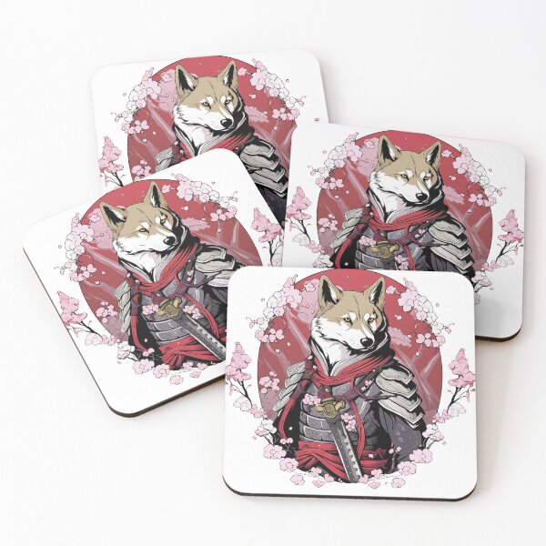 Item preview, Samurai Dog Among Sakura tree designed and sold by Shinzomaru.