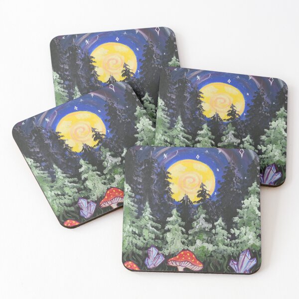 Item preview, moonlit mushrooms  designed and sold by Dapperdaydreams.