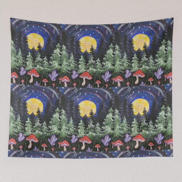 Item preview, moonlit mushrooms  designed and sold by Dapperdaydreams.