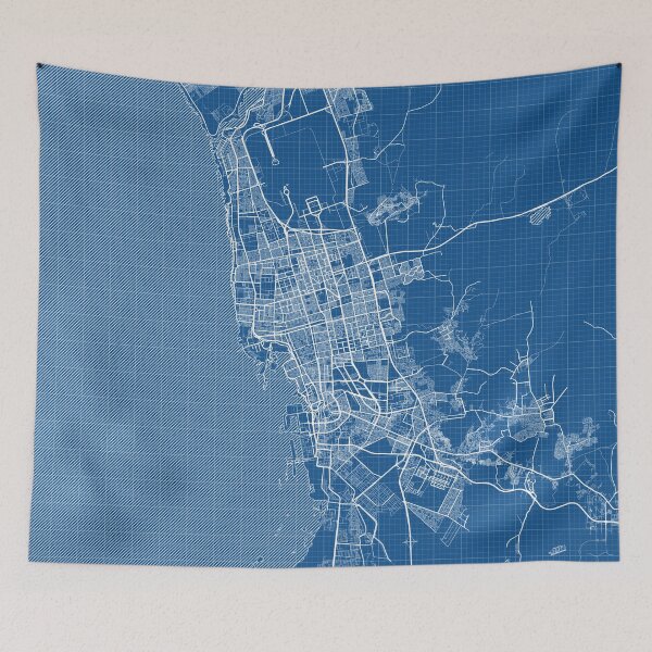 Item preview, Jeddah City Map of Makkah, Saudi Arabia - Blueprint designed and sold by deMAP.