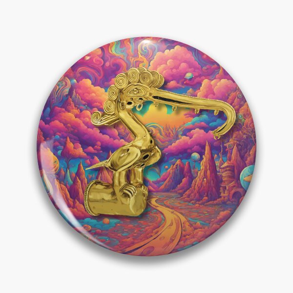 Item preview, Ancestral Psychedelic Journey - "I have seen the future" - Strange Art - Golden Bird designed and sold by Carola-art.