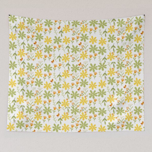 Item preview, Yellow and orange flowers designed and sold by FunPrintCraft.