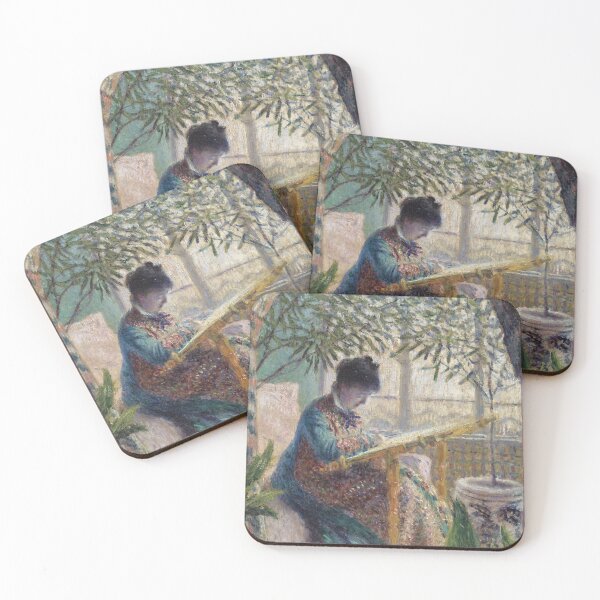 Item preview, Madame Monet Embroidering (1875) | Monet designed and sold by Oliveirallan.