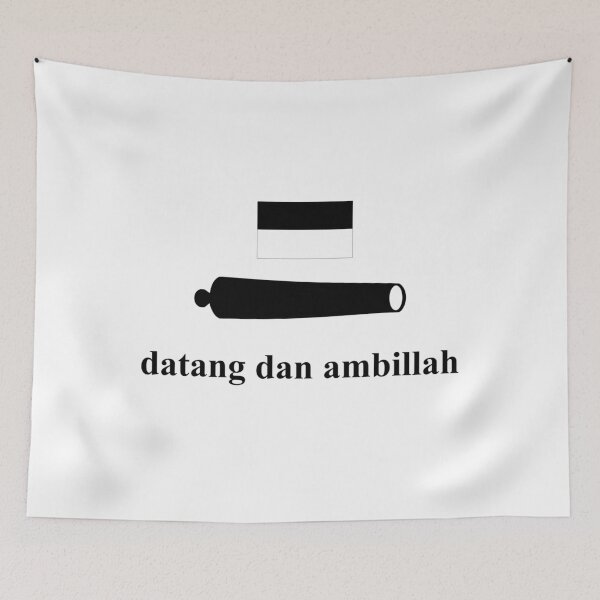 Item preview, Indonesian B&W National CATI Flag (bendera nasional indonesia 'datang dan ambil') designed and sold by JonathanR1994.