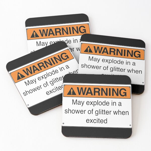Item preview, Glitter warning designed and sold by kenpachipip.