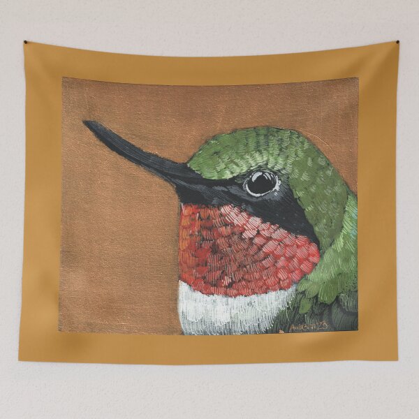 Item preview, Ruby Throated Hummingbird designed and sold by Aubern-Art.