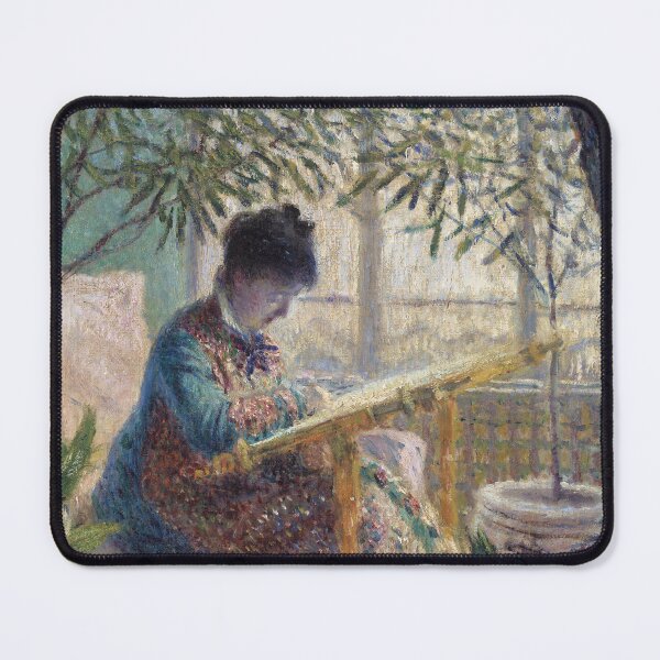 Item preview, Madame Monet Embroidering (1875) | Monet designed and sold by Oliveirallan.