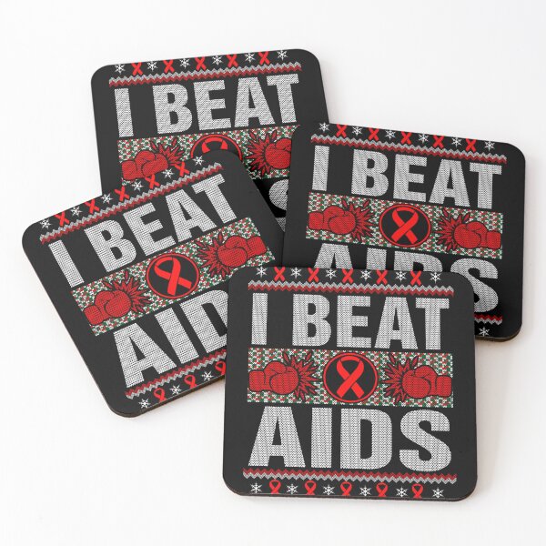 Item preview, I Beat Aids Awareness Christmas Ugly Sweater designed and sold by defabiosofxs.