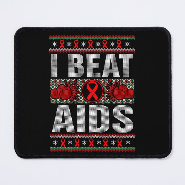 Item preview, I Beat Aids Awareness Christmas Ugly Sweater designed and sold by defabiosofxs.