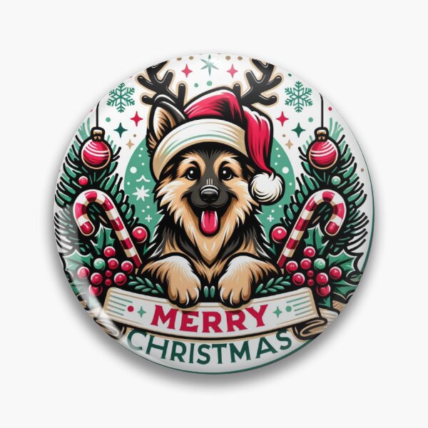 Item preview, puppy shepherd christmas designed and sold by pocopocodog123.