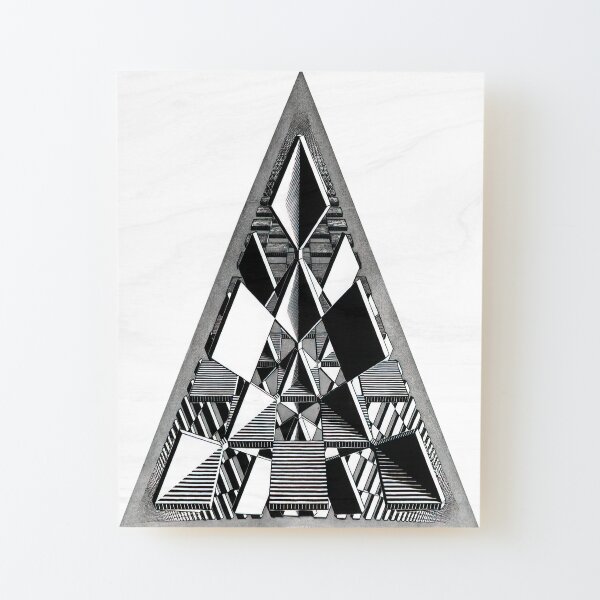Three Intersecting Planes - 1954 By MC Escher Wood Mounted Print