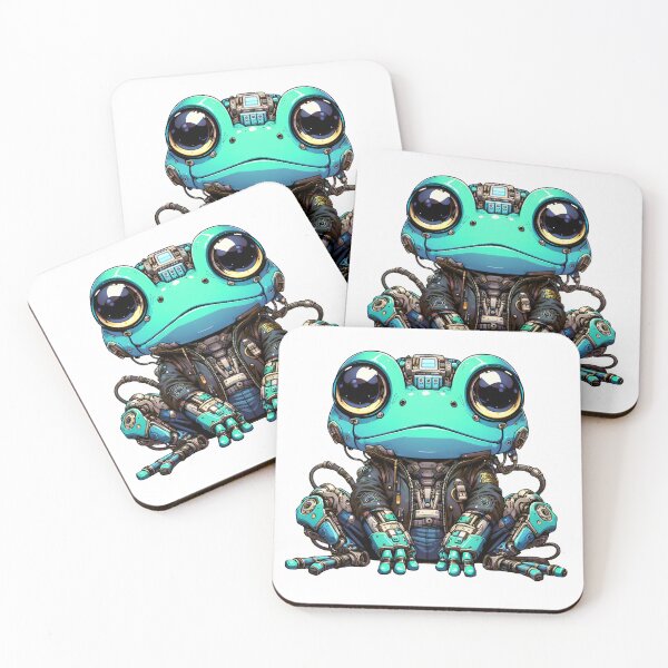 Item preview, Cute Cyberpunk Robot Frog! designed and sold by kukamatsu.