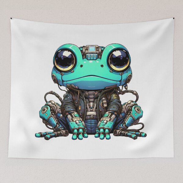 Item preview, Cute Cyberpunk Robot Frog! designed and sold by kukamatsu.