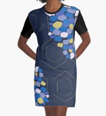 Flower corner Dark Graphic T-Shirt Dress