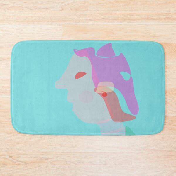 Item preview, Happy Cartoon Woman on Blue Colored Background designed and sold by masabo.