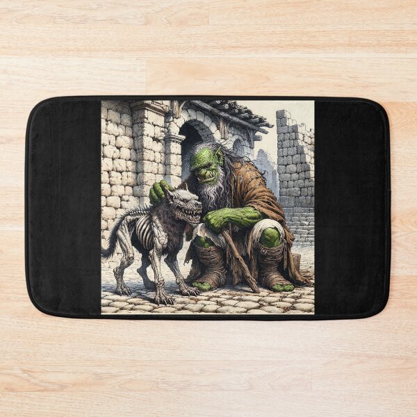 Item preview, Orc and Hellhound Getting Old Together designed and sold by Matthew Kinnersly.