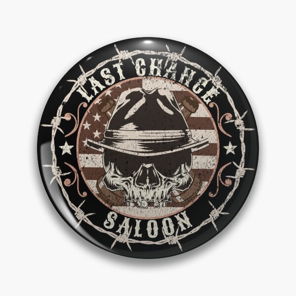 Item preview, Last Chance Saloon Skull Barbwire Cowboy designed and sold by Texacology.