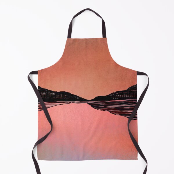 Artikelvorschau, Sunset Embers 2 – Rosa, Koralle, Orange, abstrakte, minimalistische Landschaft entworfen und verkauft von EbiEmporium.