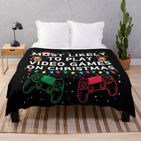 Item preview, Most Likely to Play Video Games on Christmas designed and sold by NNisu.