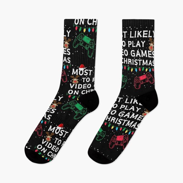Item preview, Most Likely to Play Video Games on Christmas designed and sold by NNisu.