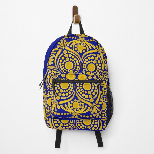 Item preview, Navy and Gold Night Blooming Buttercup Dot Mandala designed and sold by Triplicate Limited.