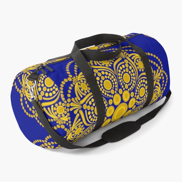 Item preview, Navy and Gold Night Blooming Buttercup Dot Mandala designed and sold by Triplicate Limited.