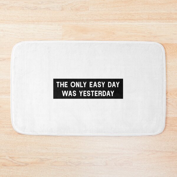 Item preview, The only easy day was yesterday quote - gym rat saying fitness yoga work out motivational designed and sold by Jesticker.