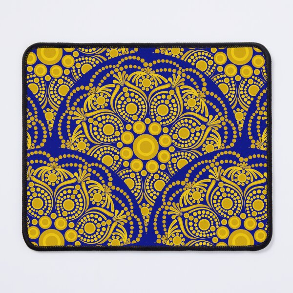 Item preview, Navy and Gold Night Blooming Buttercup Scallop designed and sold by Triplicate Limited.