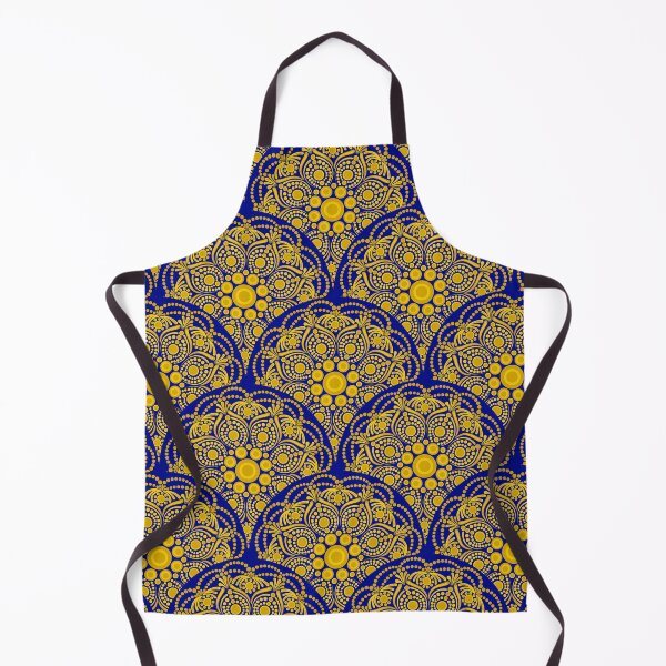 Item preview, Navy and Gold Night Blooming Buttercup Scallop designed and sold by Triplicate Limited.