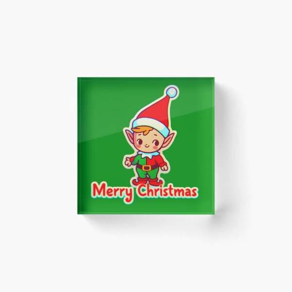 Item preview, Cute elf wishing everyone a Merry Christmas designed and sold by AI-Only Creations.