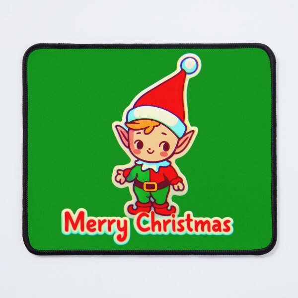 Item preview, Cute elf wishing everyone a Merry Christmas designed and sold by AI-Only Creations.