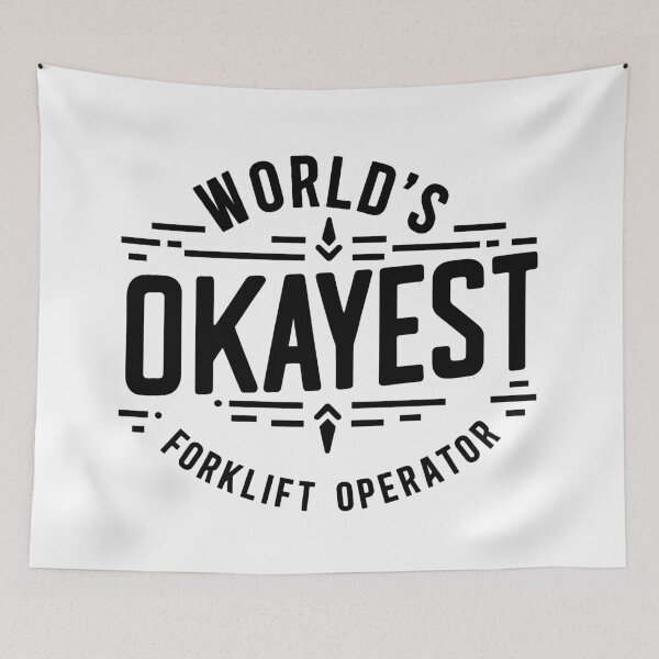 Item preview, World's Okayest Forklift Operator designed and sold by TeesYouWant.