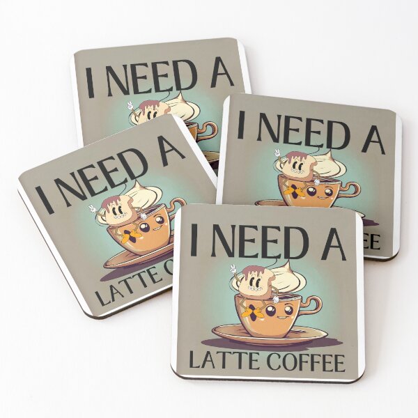 Item preview, I need a latte coffee, cute vintage retro coffee and chocolate spread on toast designed and sold by BritishDelights.