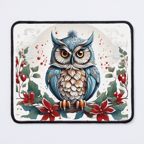 Item preview, Festive Whimsy: Christmas Owl Delight Decor designed and sold by T-shirtMill.